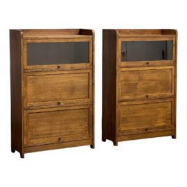 Stickley Furniture Barrister Bookcases Model 89-1772 in Finish #32, a Pair