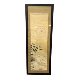 Antique Framed Japanese Scroll