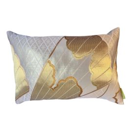Hunted Stuffed Luxury Gold Kimono Silk Bolster Pillow