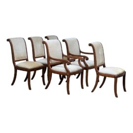 English Regency Dining Chairs, Set of Six