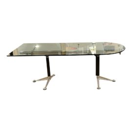 Herman Miller Burdick Group I-Beam Desk + Table. Original Price: $8,600