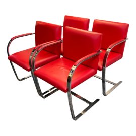 Ludwig Mies Van De Rohe Brno Chairs by Gordon International - Set of 4