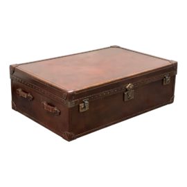 Artsome Leather Trunk Inspired Coffee Table. Original Price: $2,640