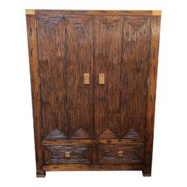 McGuire Style Crushed Bamboo Media Armoire