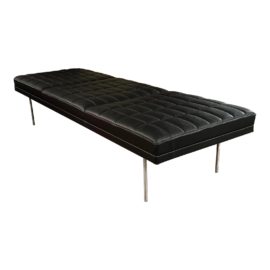 Herman Miller/Geiger Furniture BassemFellows Tuxedo Leather Museum Bench. Original Price: $4,999