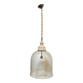 Napa Home & Garden Vintner's Cloche Pendant With Rope Cord. Original Price: $1,070