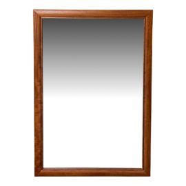 Vintage Wood Framed Beveled Mirror