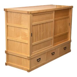 1990's Berkeley Mills Maple Tansu Audio Visual Cabinet. Original Price: $11,600