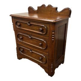 19th Century Antique Carved Cabinet/Children's Dresser/Side Table