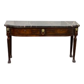 Henredon Acquisitions Onyx Pink Marble Table Top Console Table