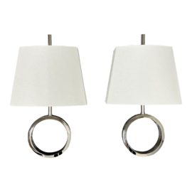 Thomas O'Brien Visual Comfort Polished Nickel Simone Sconces - Pair. Original Price: $1,280