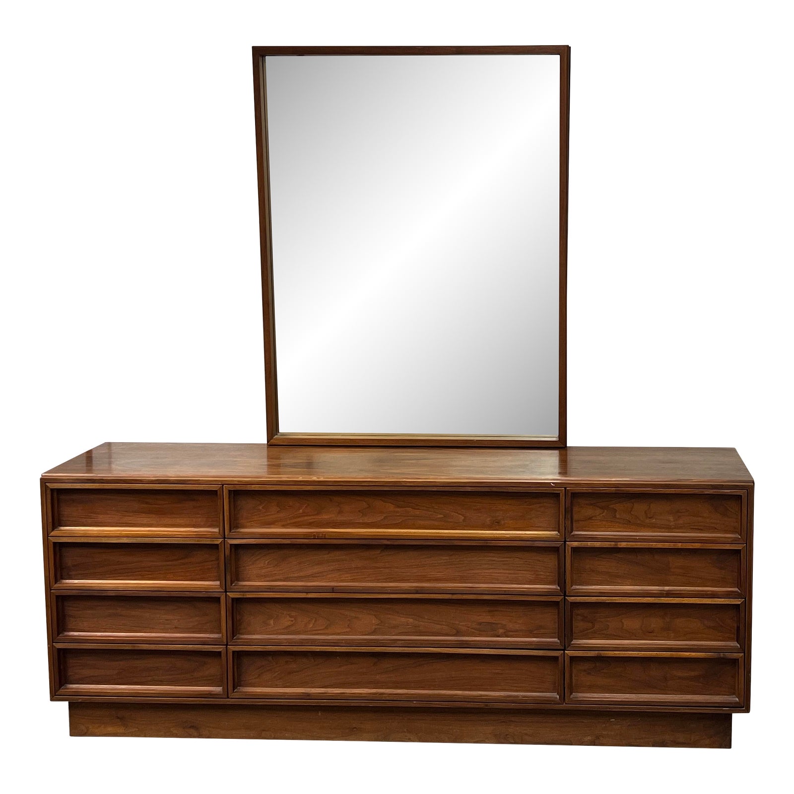 brown mirrored dresser Spencer Brown Dresser and Mirror main image 0