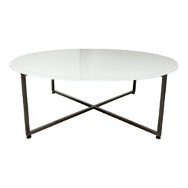 Glassisimio Null White Round Coffee Table. Original Price: $2,400
