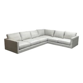 NEW Maiden Home Crosby Sectional in Oyster Performance Linen. Original Price: $4,900