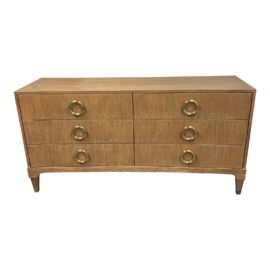 NEW Brownstone Furniture Atherton Cerused Teak Dresser. Original Price: $4,725