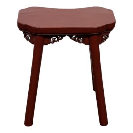 Vintage Asian Influenced Red Stool