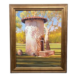 David Simons Old Silo Oil Painting