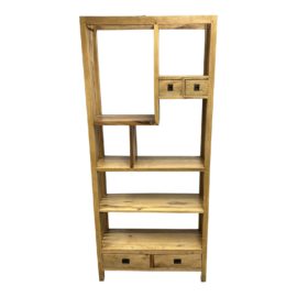 Tropical Salvage Asymmetrical Four Drawers + Shelving Unit