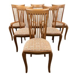 Antonio Sibau Italian Cherry Dining Chairs, Set of Six (Copy)