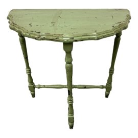 Vintage Half Moon Side Table