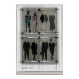 Cowie's 'Dress to Get a Head' Lucite Framed Shadowbox Hanging Artwork