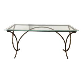 Vintage Bronze Finished Iron Twist Console Table