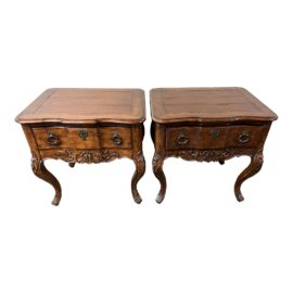 Hekman Furniture Vintage Old World Side Tables, a Pair