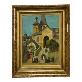 Louis Alaterre Framed + Signed Painting