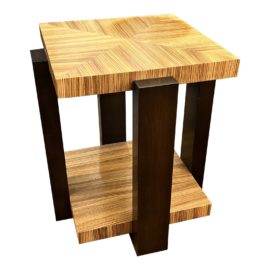Cassel Bamboo + Wenge Square Side Table