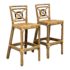 McGuire Barbara Barry Style Target Back Caning + Bamboo Bar Stools, a Pair
