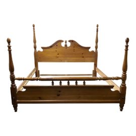 California King Size Stanley Furniture Pine Poster Bed Frame