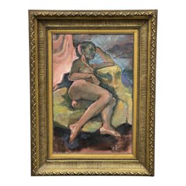 1992 Marc Kompaneyets Nude Female Original Painting Framed + Signed