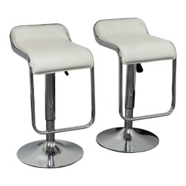 L.E.M. Style Adjustable Stools, a Pair