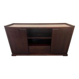 Contemporary Espresso Finish Media Cabinet