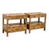 Made Goods Lindsey Double Nightstand Olive Ash Veneer, a Pair. Original Price: $4,600