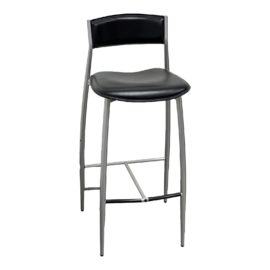 Sergio Mian Altek Baba Leather + Aluminum Barstool