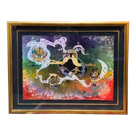 Andrea Smith "The Worlds of the Family" Original Mixed Media Acrylic Painting. Original Price: $12,500