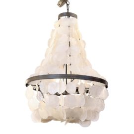 Vintage Natural Edge Cadiz Shell Empire Style Chandelier