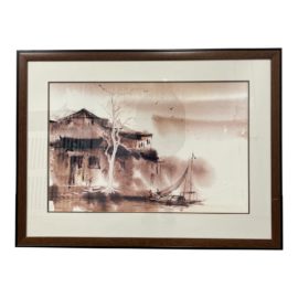 David p.h. Wong Signed + Framed Original Painting