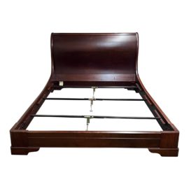 California King Size Restoration Hardware Marston Sleigh Bed Frame by Michaels Furniture