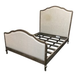 Full Size Restoration Hardware Adele Linen Bed Frame