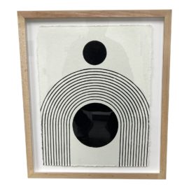 Palace Woodblock Print in Maple Frame. Original Price: $310