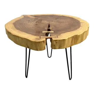 Robert Baker Redwood Slab Coffee Table