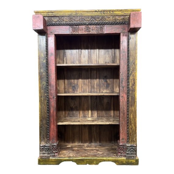 vintage-india-temple-carved-painted-bookcase-8380