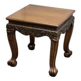 Sweet Home Furnishings Hand Carved Teak Wood Side Table From Thailand