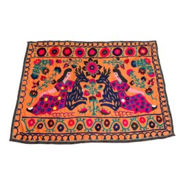 Vintage Uzbekistan Silk + Cotton Twin Suzani