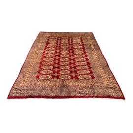 Vintage Bokhara Wool Area Rug - 6′ × 9′