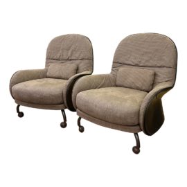 Vico Magistretti for DePadova Louisiana Lounge Chairs, Pair