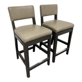 Altura Furniture Cadet Swivel Leather Counter Stools, a Pair. Original Price: $4,400