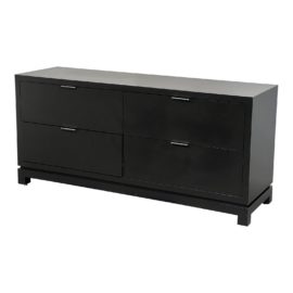 Contemporary Dark Espresso Finish Four Drawer Dresser